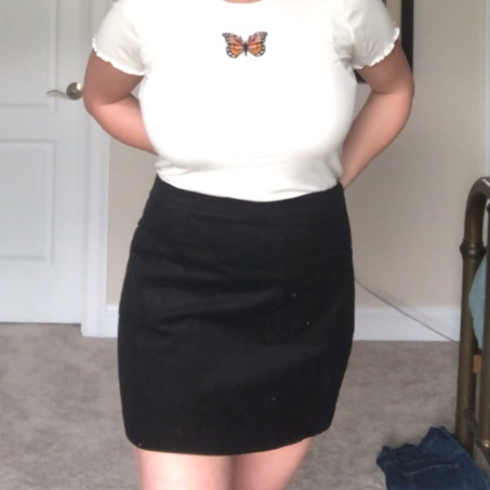 Black corduroy skirt